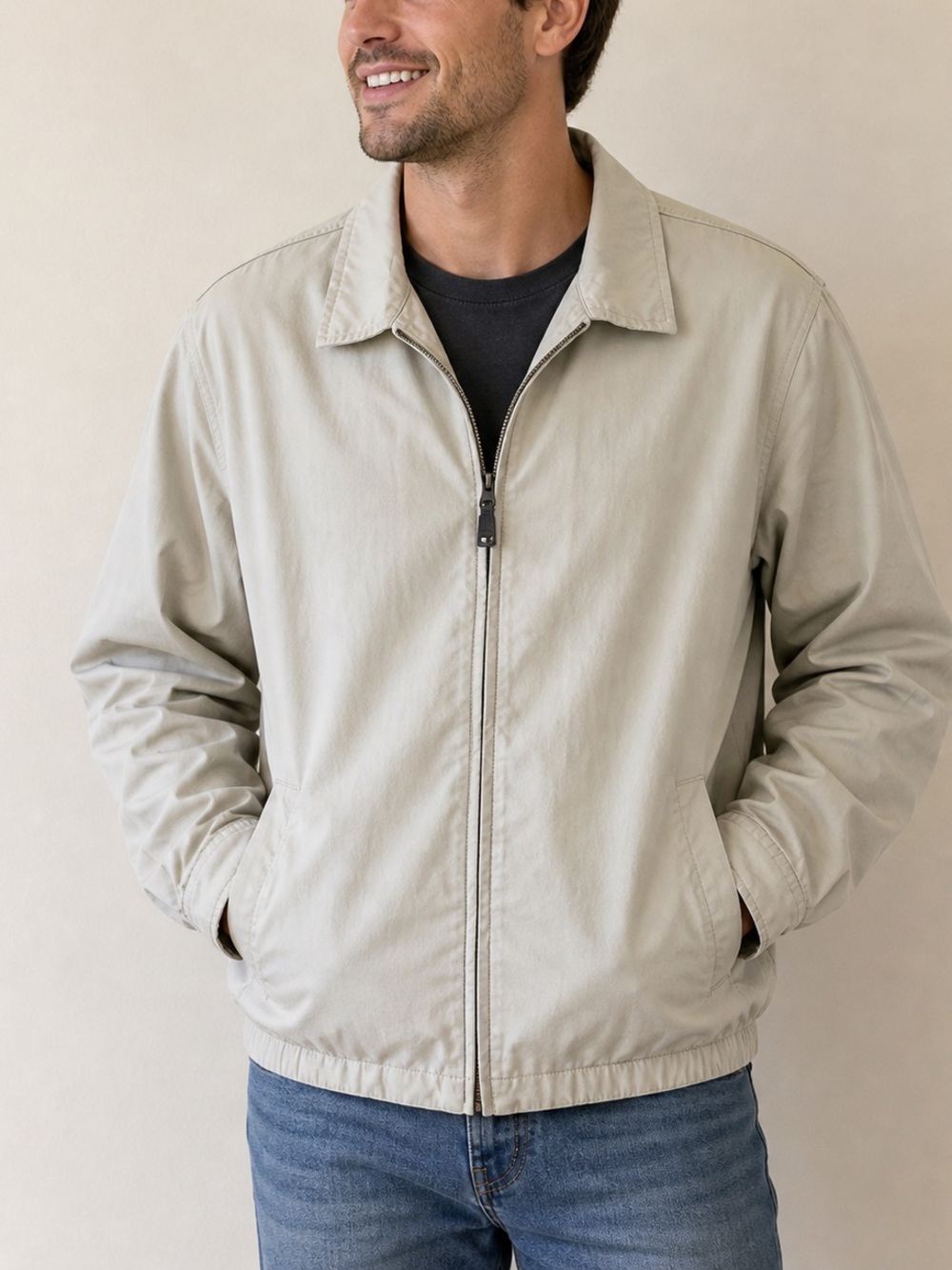 Trader Bay Men's Beige‎ Jacket